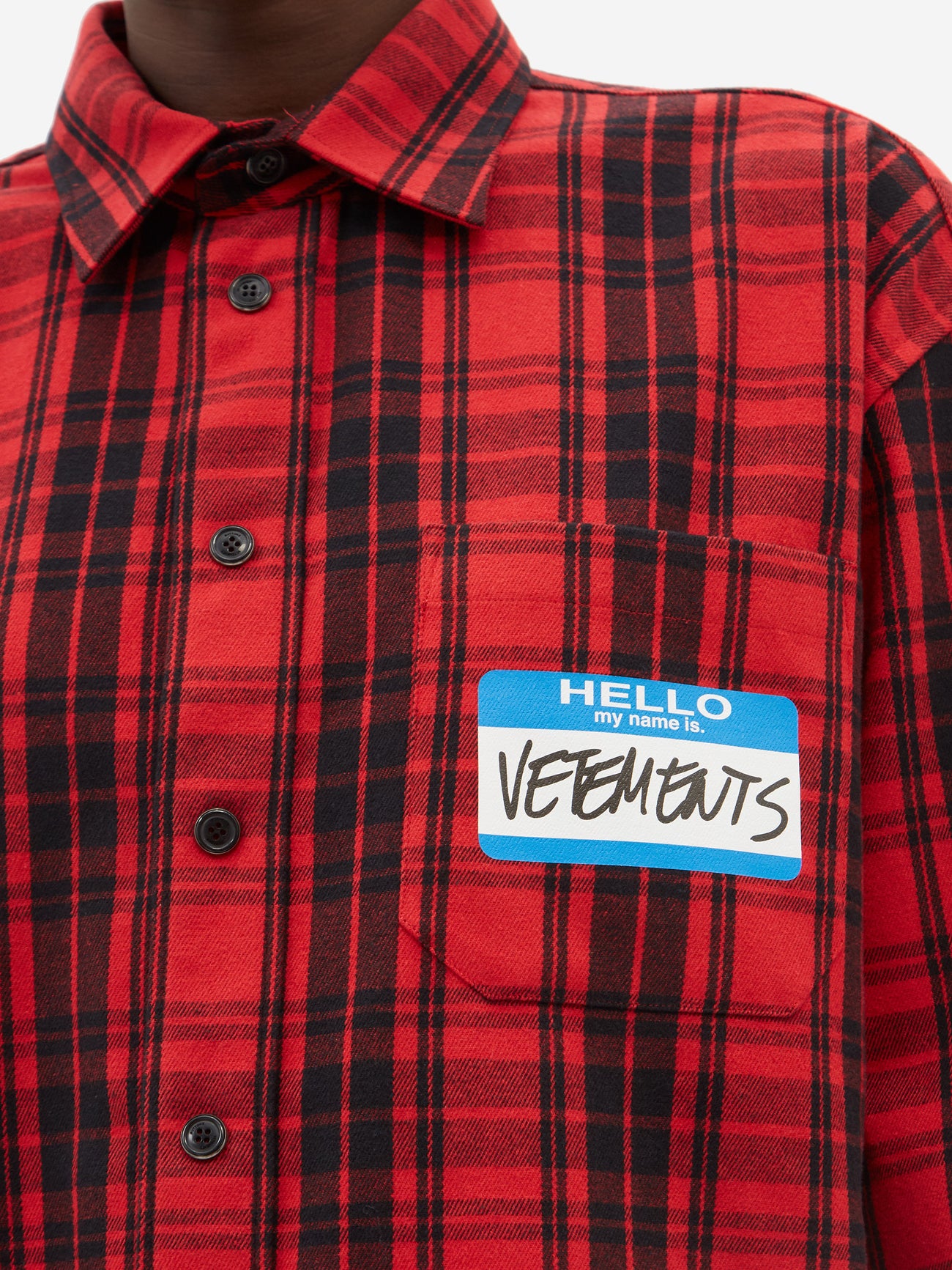 VETEMENTS LOGO FLANNEL SHIRT