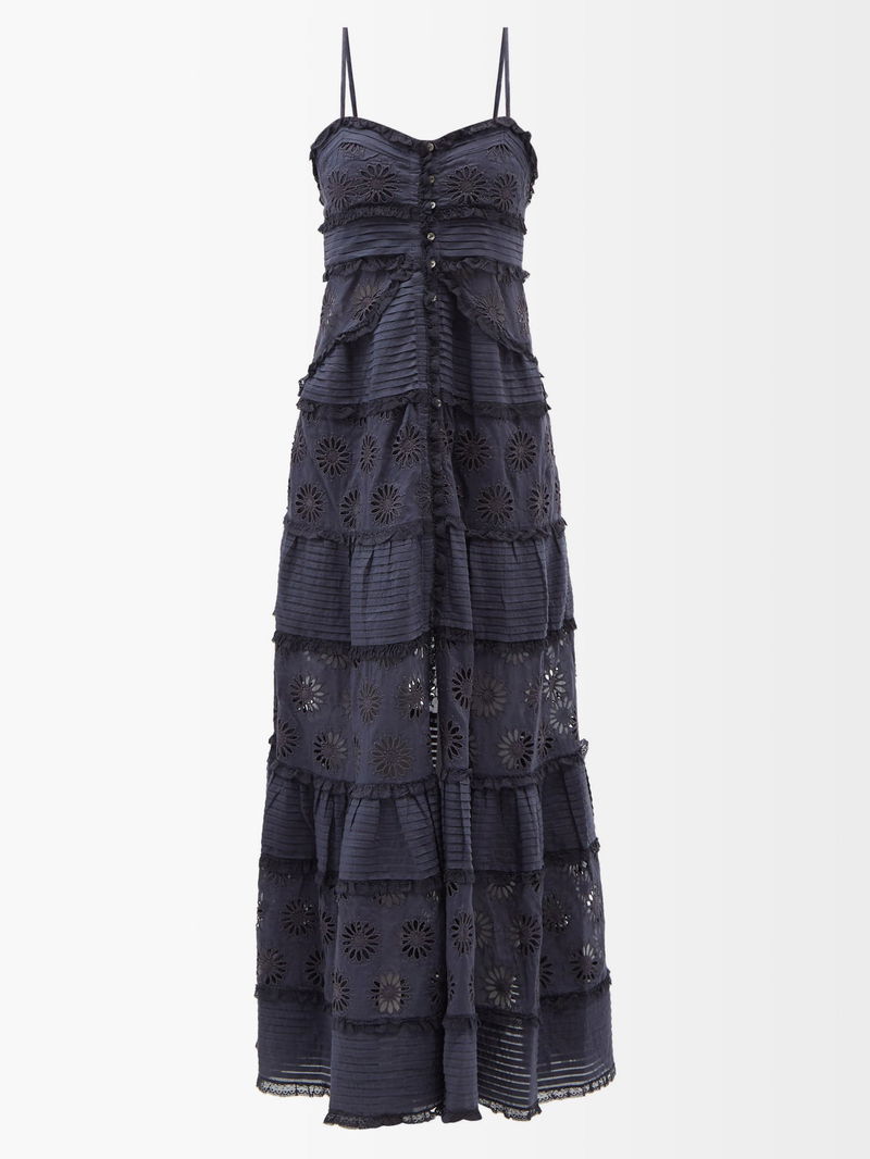 ISABEL MARANT Drake Broderie-Anglaise Cotton-Blend Dress | endource