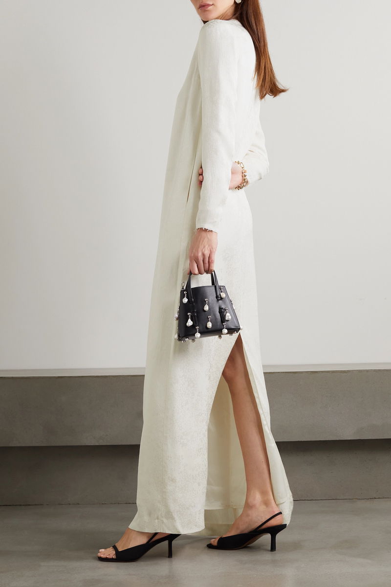 TOTEME Frayed Jacquard Maxi Dress | endource