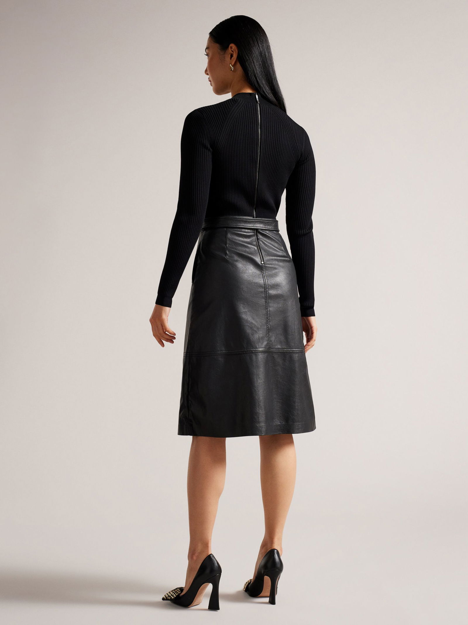 ted baker leather dress 70% off Alltaa Knitted Bodice With Faux Skirt Lucknowi party Outfit in London