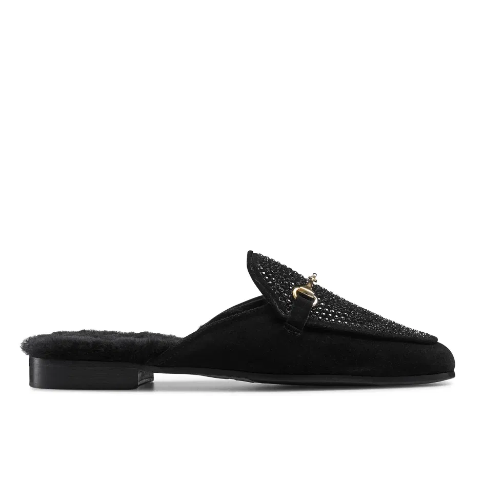 RUSSELL & BROMLEY Loafermule+ Embellished Backless Loafer In Suede