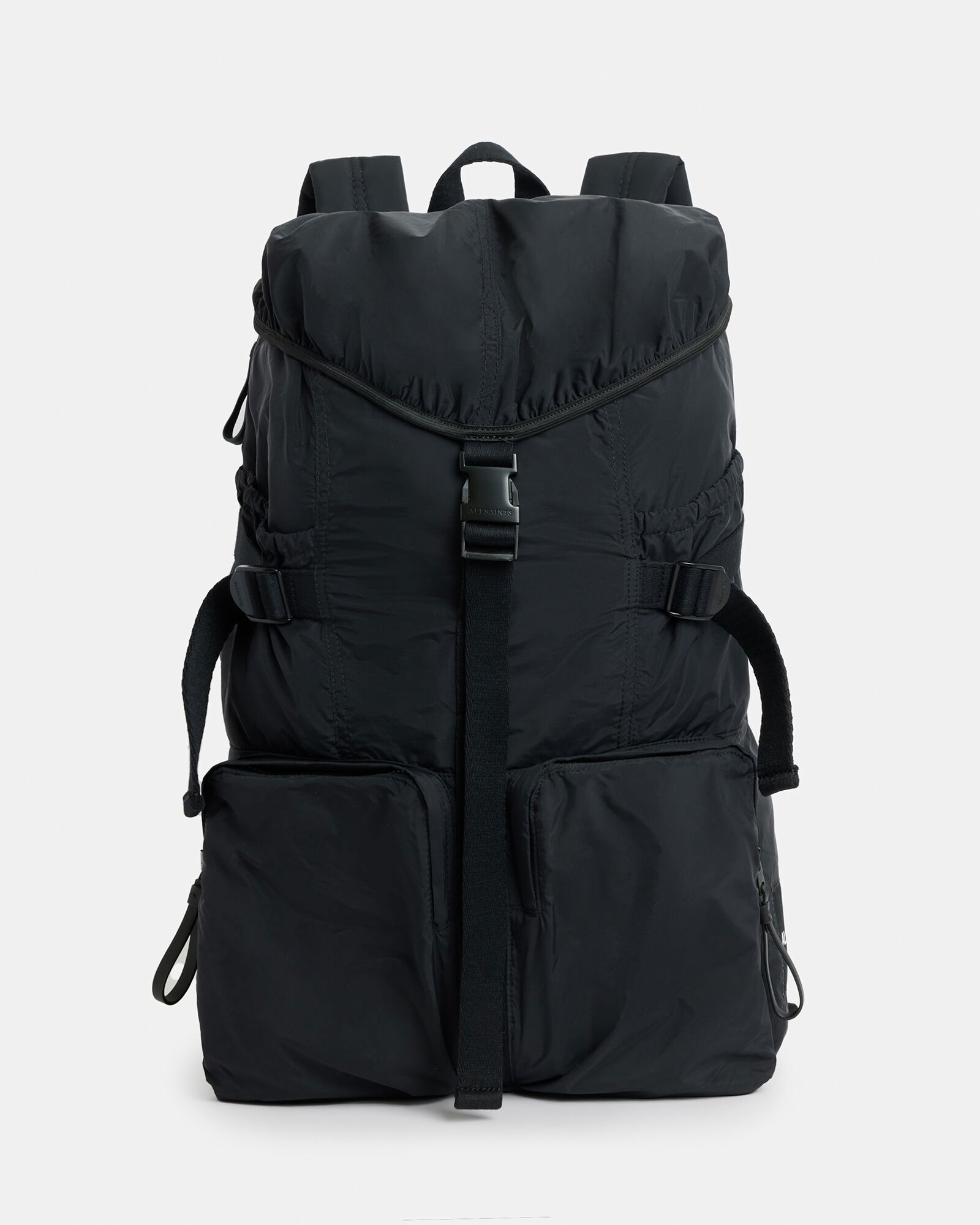 ALLSAINTS Ren Drawstring Hiking Backpack in Black | Endource