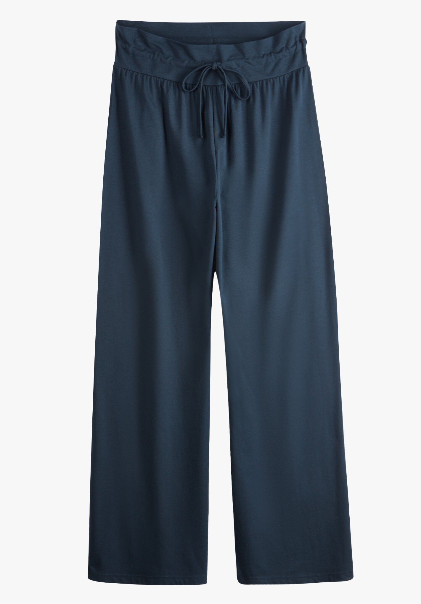 HUSH Amie Wide Leg Joggers, Navy at John Lewis & Partners