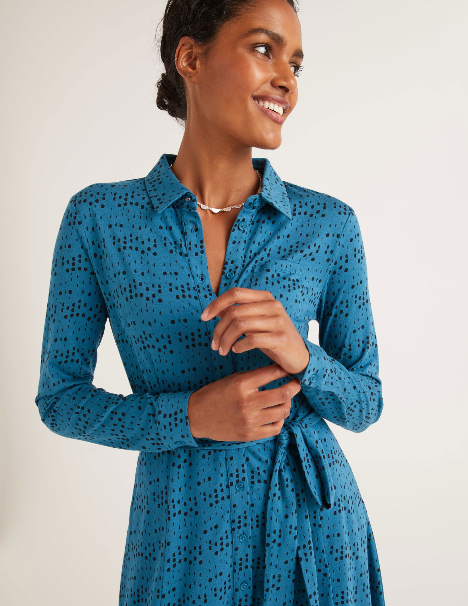 BODEN Susannah Jersey Shirt Dress | endource