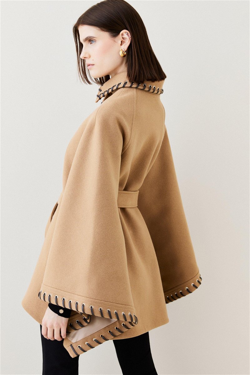 Karen Millen - Cascading with extravagant depth, this cape coat adds  playful proportions to your ensemble. Spun with sumptuous cashmere for an  irresistibly soft feel, this is the perfect piece to layer