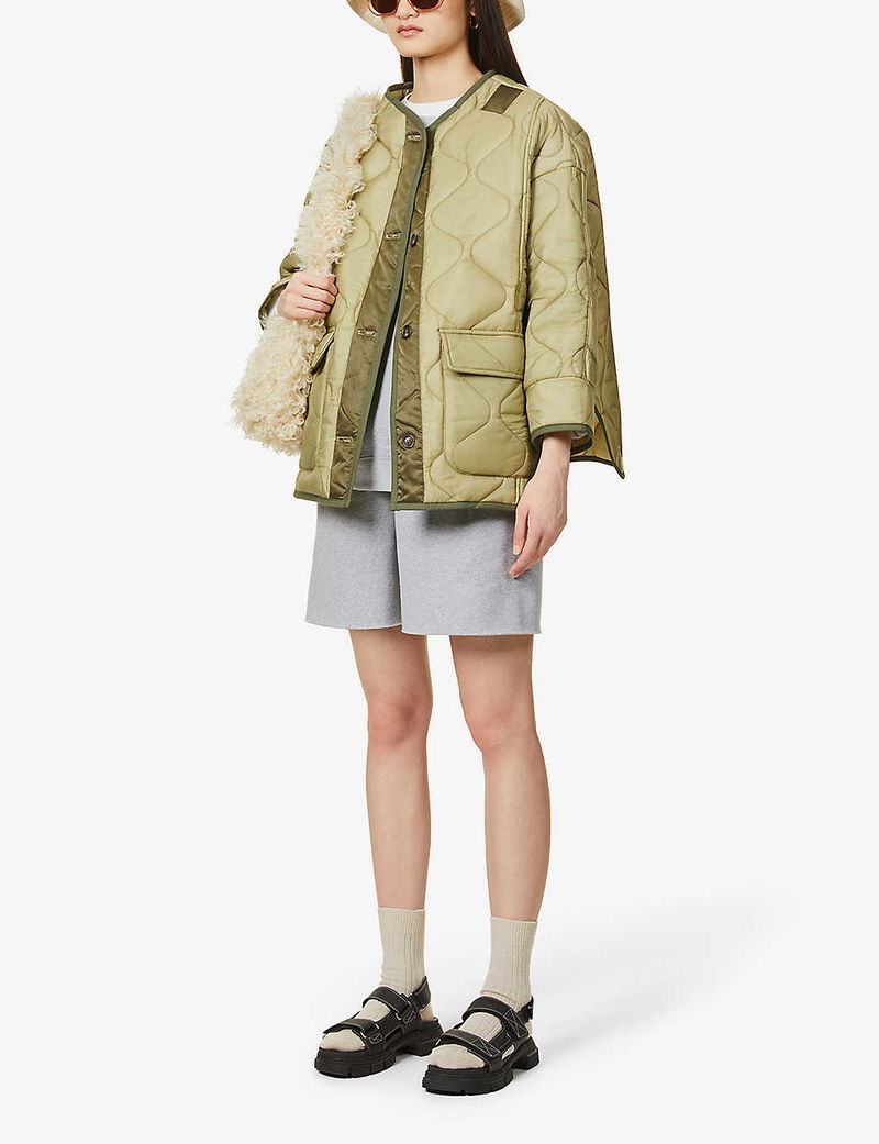 Teddy Quilted Jacket - Moss Green – Frankie Shop Europe