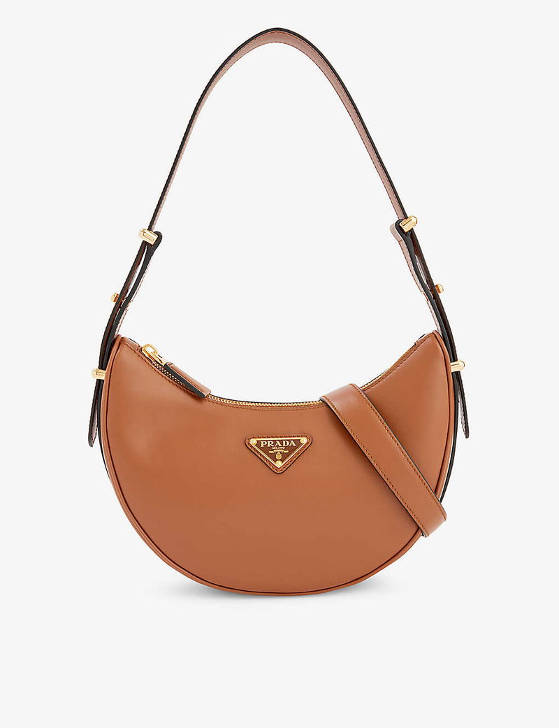 Prada Arqué Leather Shoulder Bag - Farfetch