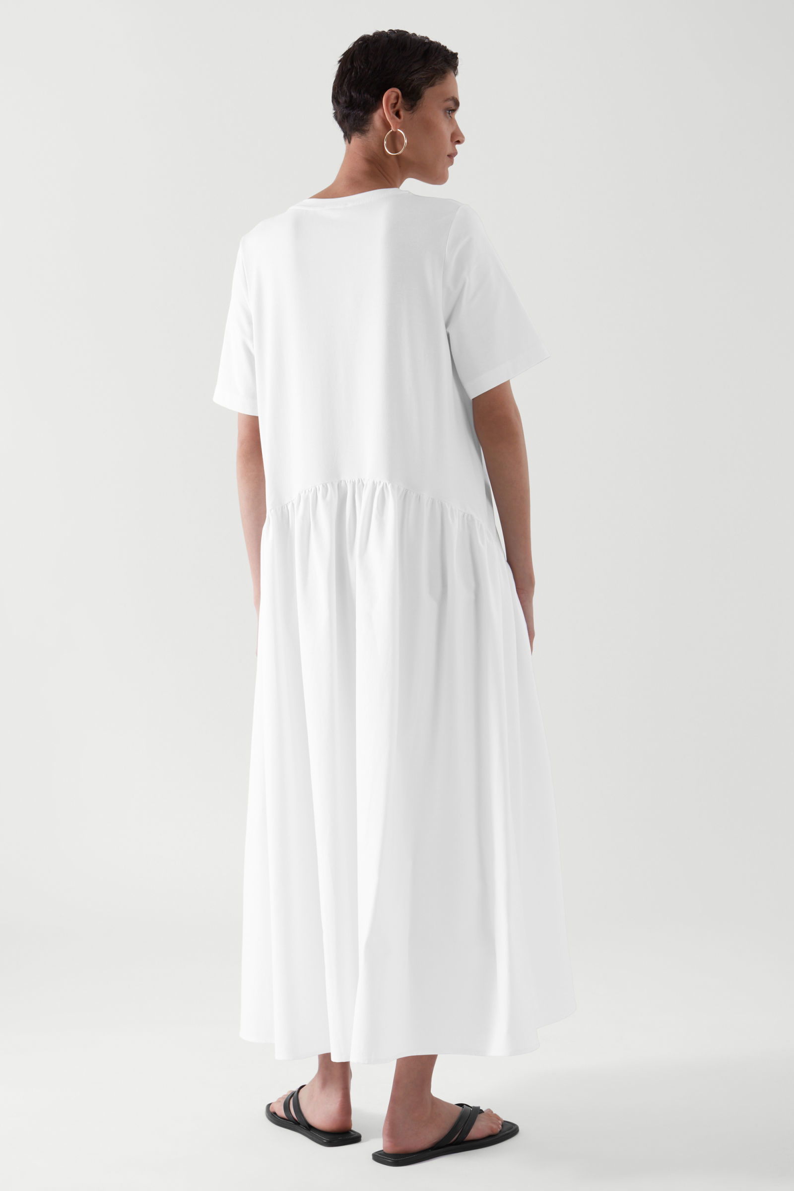 cos pleated t shirt dress COS combination pleated t shirt dress