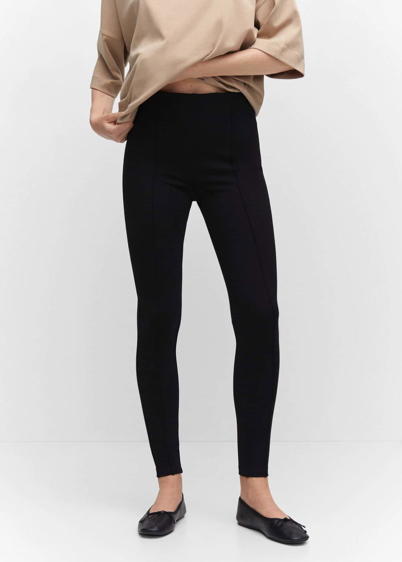 Pleated Skinny Leggings