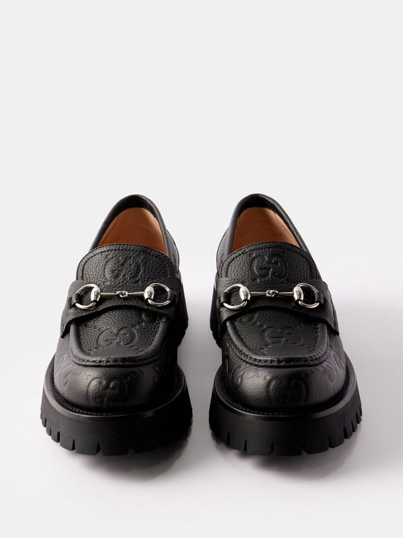 GUCCI Horsebit GG-Debossed Leather Loafers | endource display picture 3