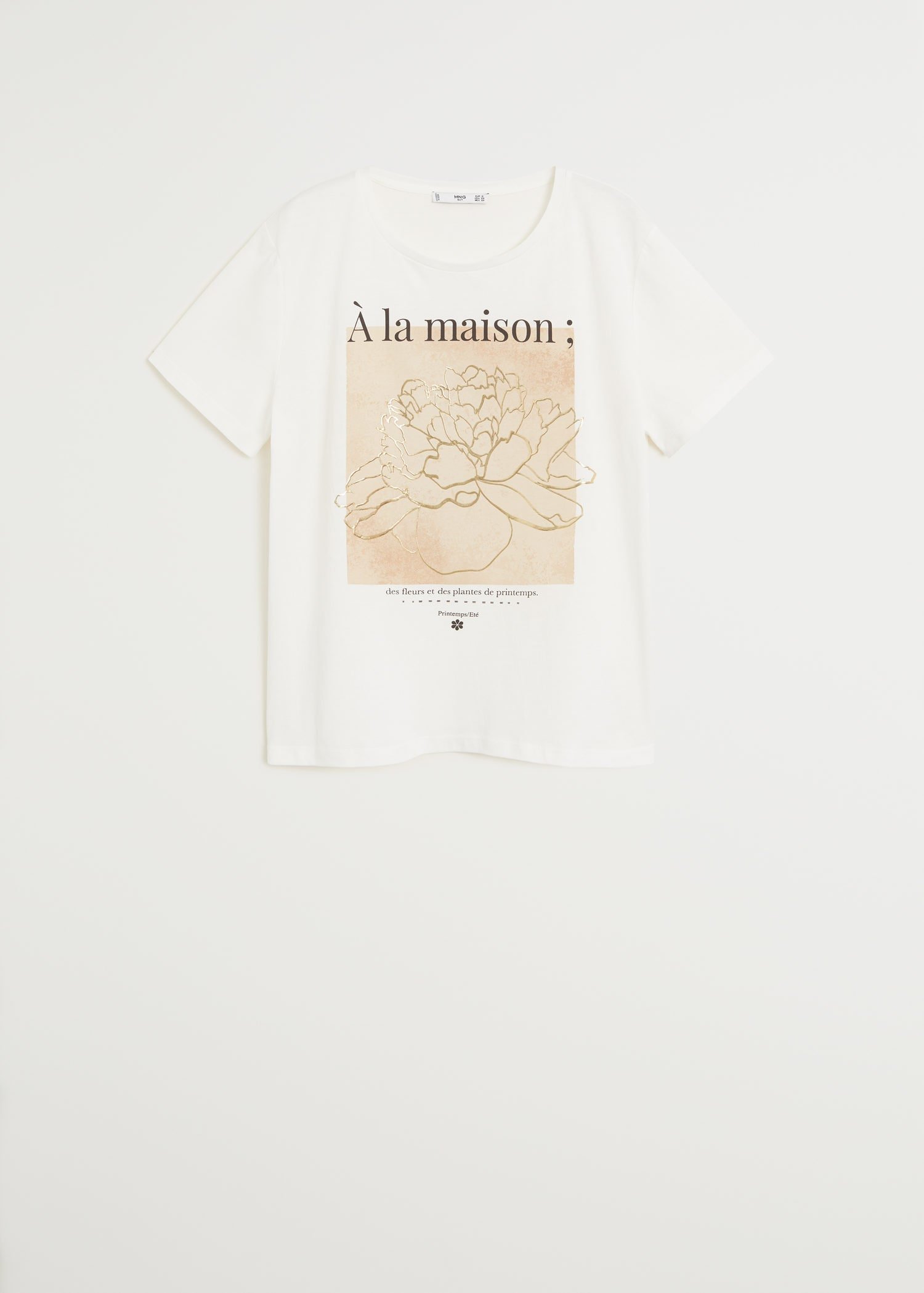 MANGO Message Organic Cotton T-Shirt | Endource