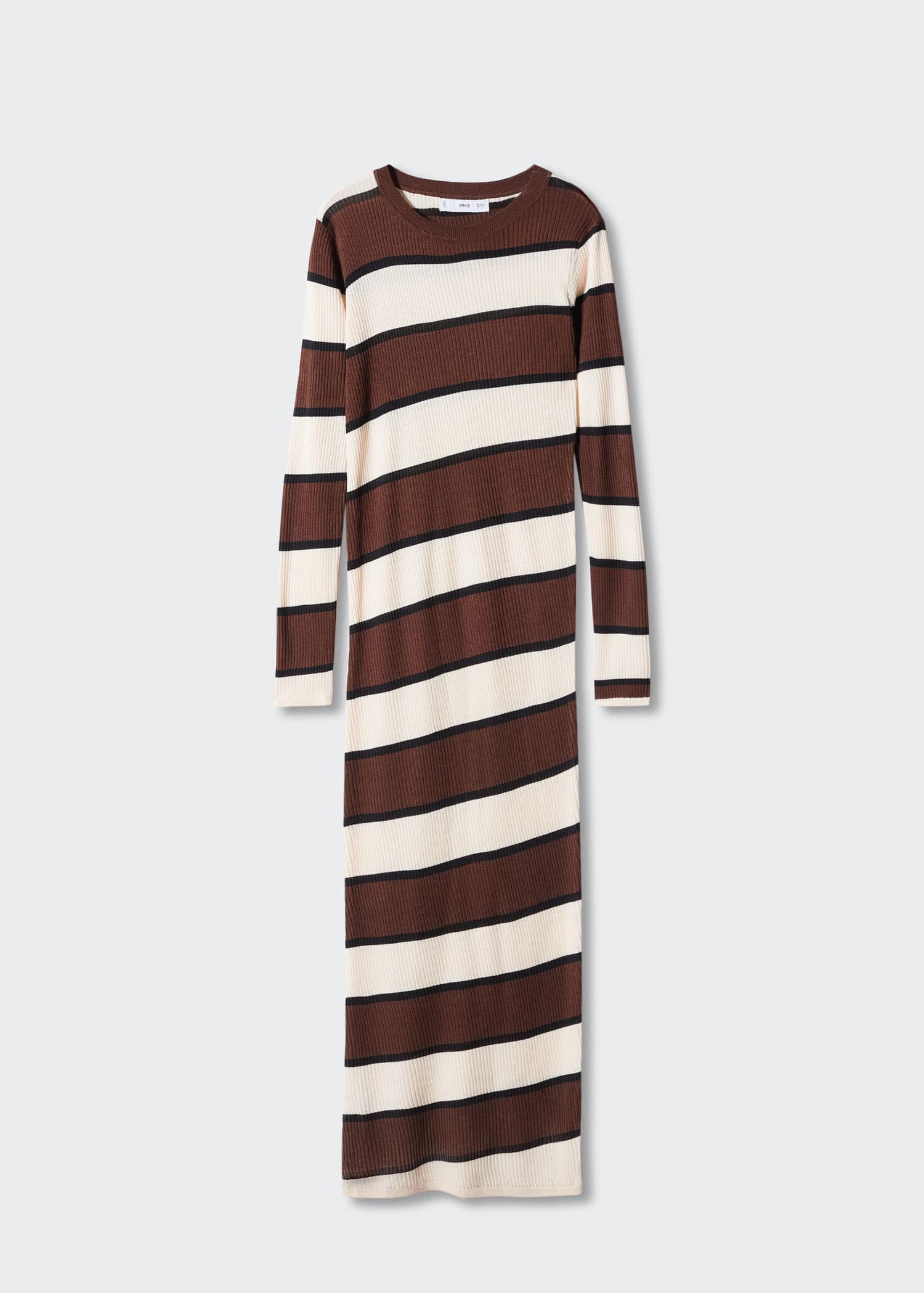 MANGO Striped Ribbed Knit Dress | endource