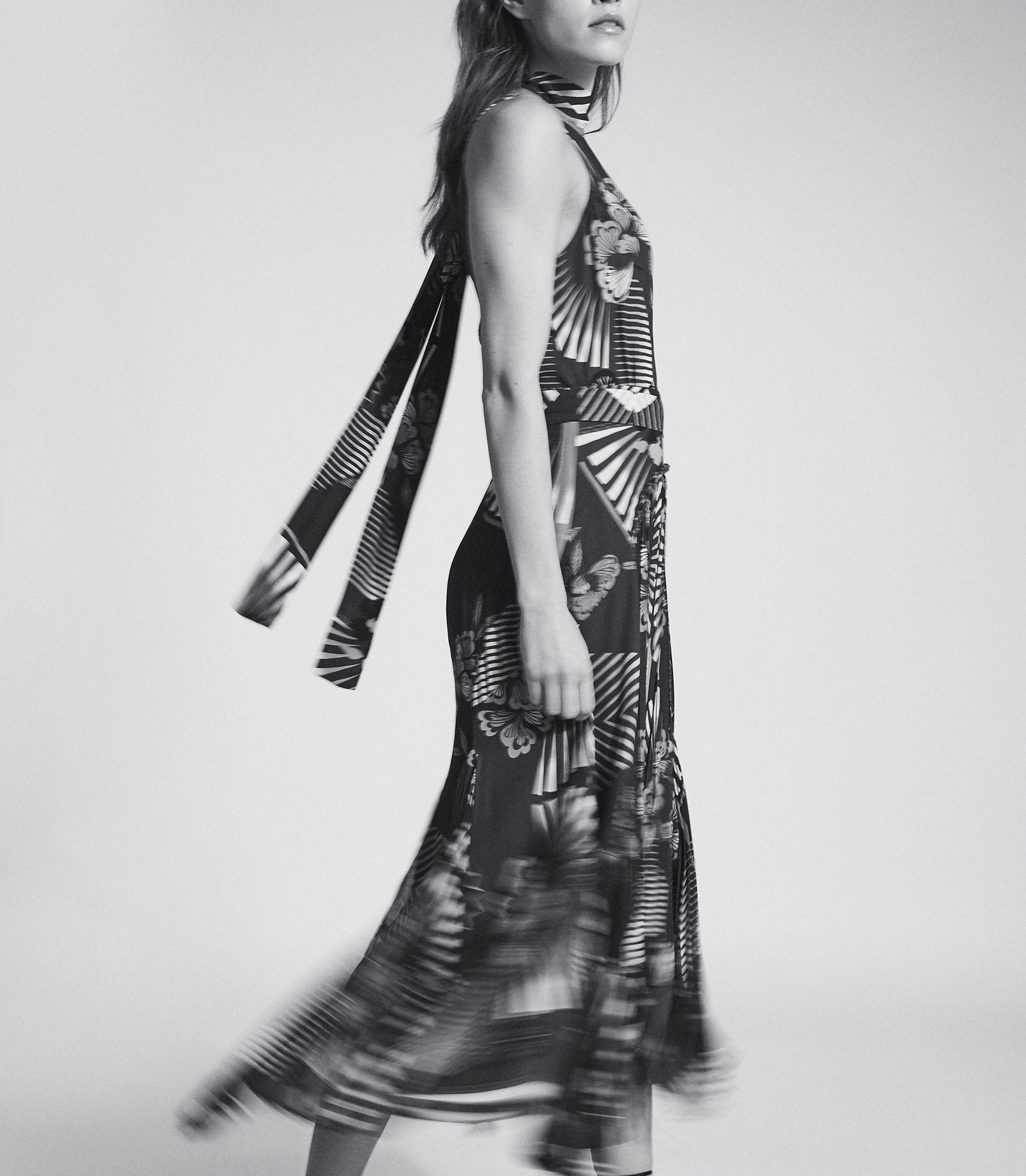 reiss eddie printed midi dress REISS Eddie Printed Midi Dress