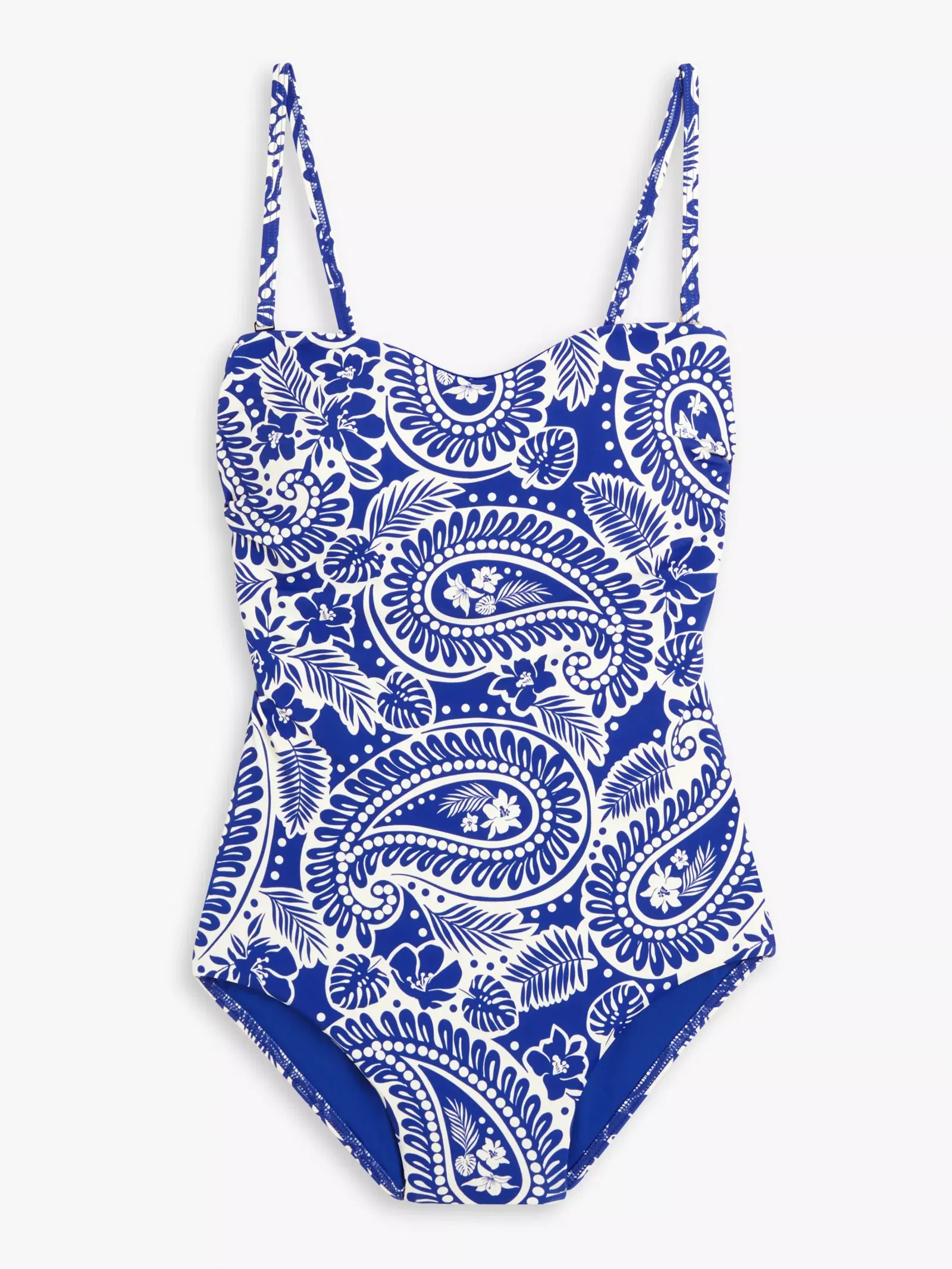 JOHN LEWIS Lucia Smooth Banduea Swimsuit in Blue | Endource