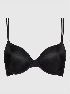 Calvin Klein Sheer Marquisette Lightly Lined Demi Bra In Black