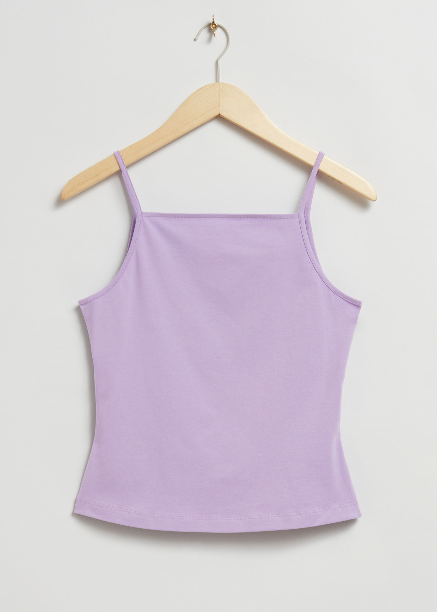  OTHER STORIES '90s Square Neck Vest Top in Lilac