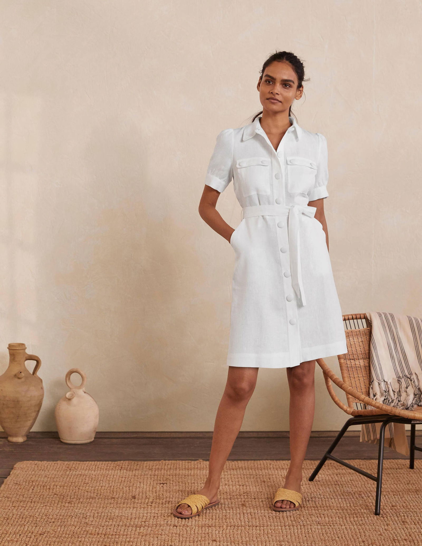 BODEN Carrie Linen Shirt Dress | endource