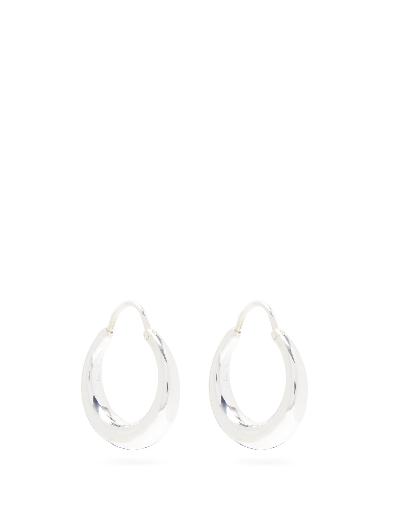 ALL BLUES Snake Small Sterling-Silver Hoop Earrings | endource