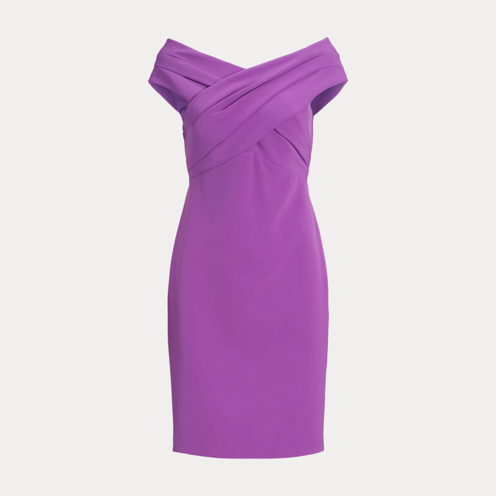 lauren ralph lauren crepe off-the-shoulder cocktail dress Ralph Lauren Crepe Off-the-Shoulder Cocktail Dress
