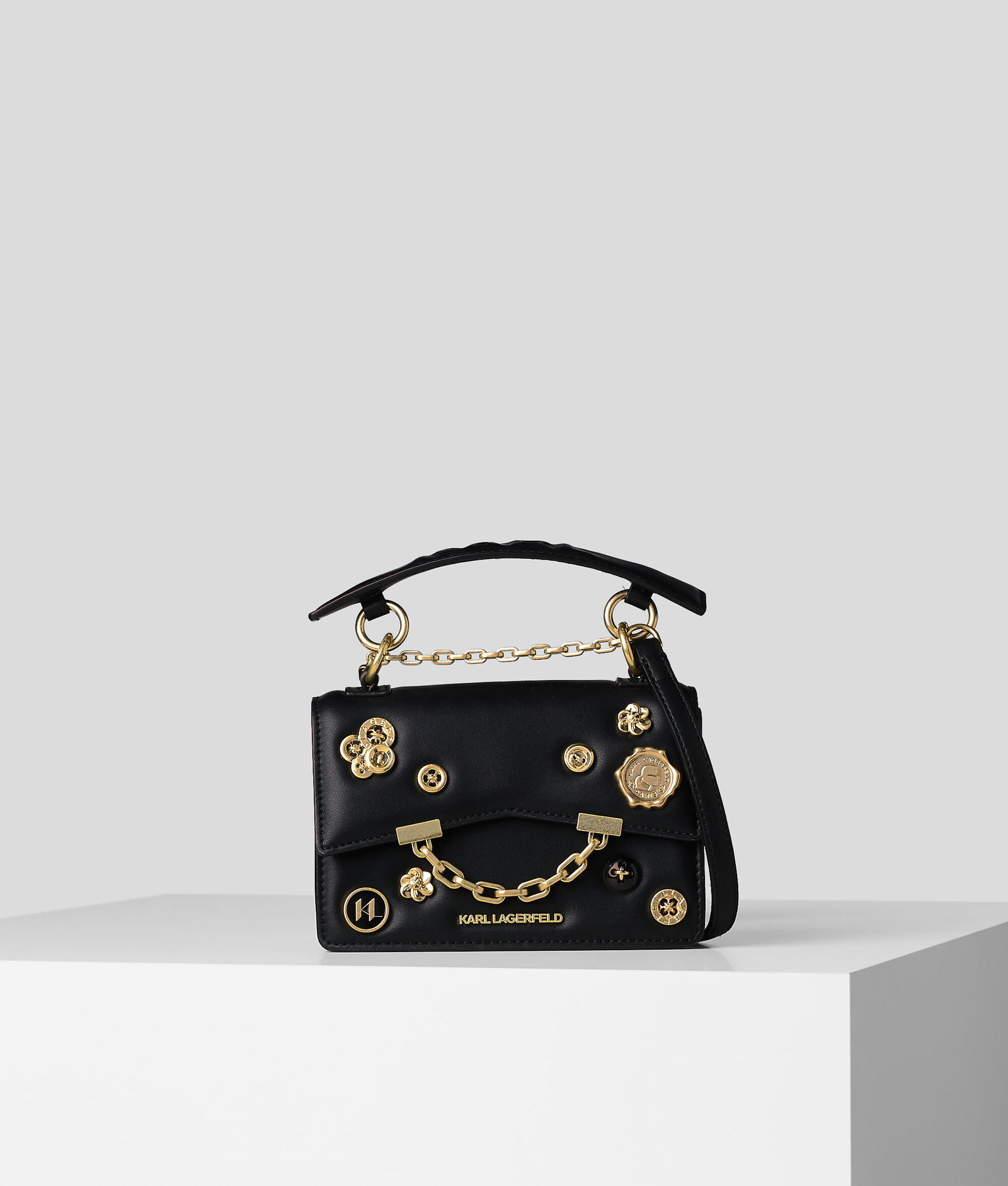 KARL LAGERFELD K/Karl Seven Metal Pins Mini Shoulder Bag endource