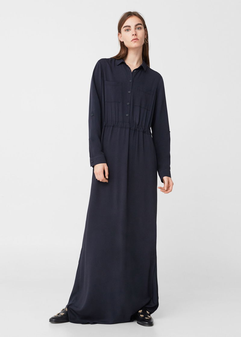 mango flowy shirt dress MANGO Women's Satin Shirt Dress