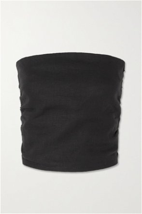 Faithfull The Brand + Net Sustain Maya Linen Vest in Black