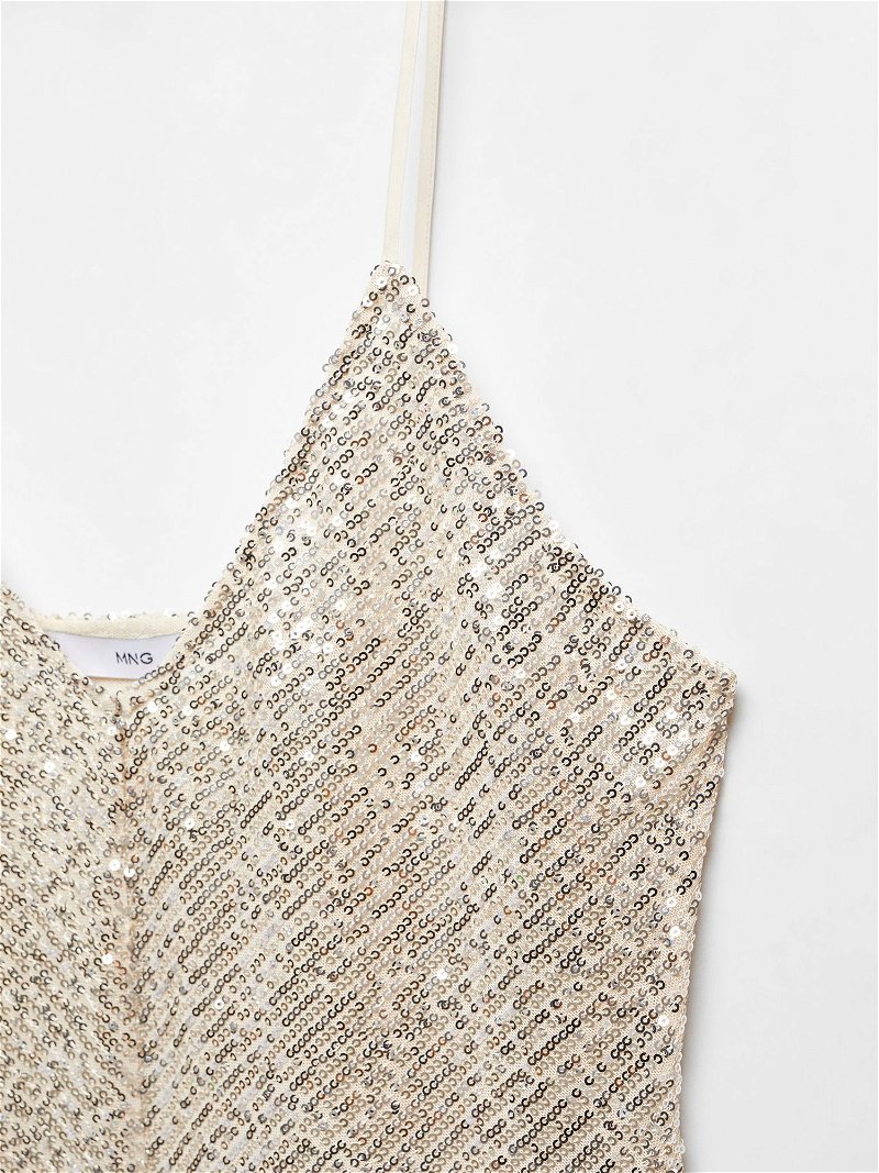Beige Sequin Embellished Cami Top – Maison-B-More Global Store
