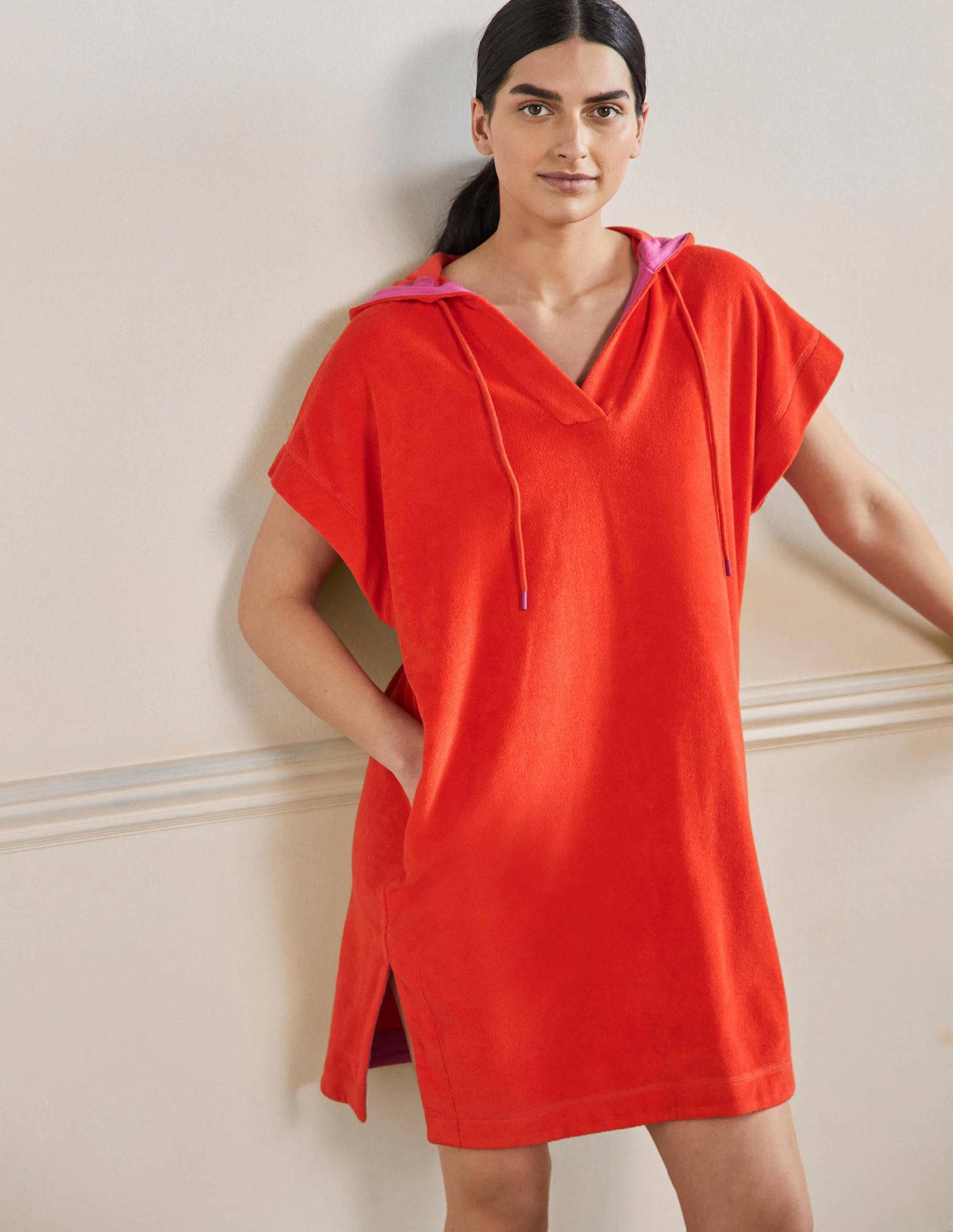 BODEN Erica Hooded Towelling Dress | endource BODEN Erica Hooded Towelling Dress | endource