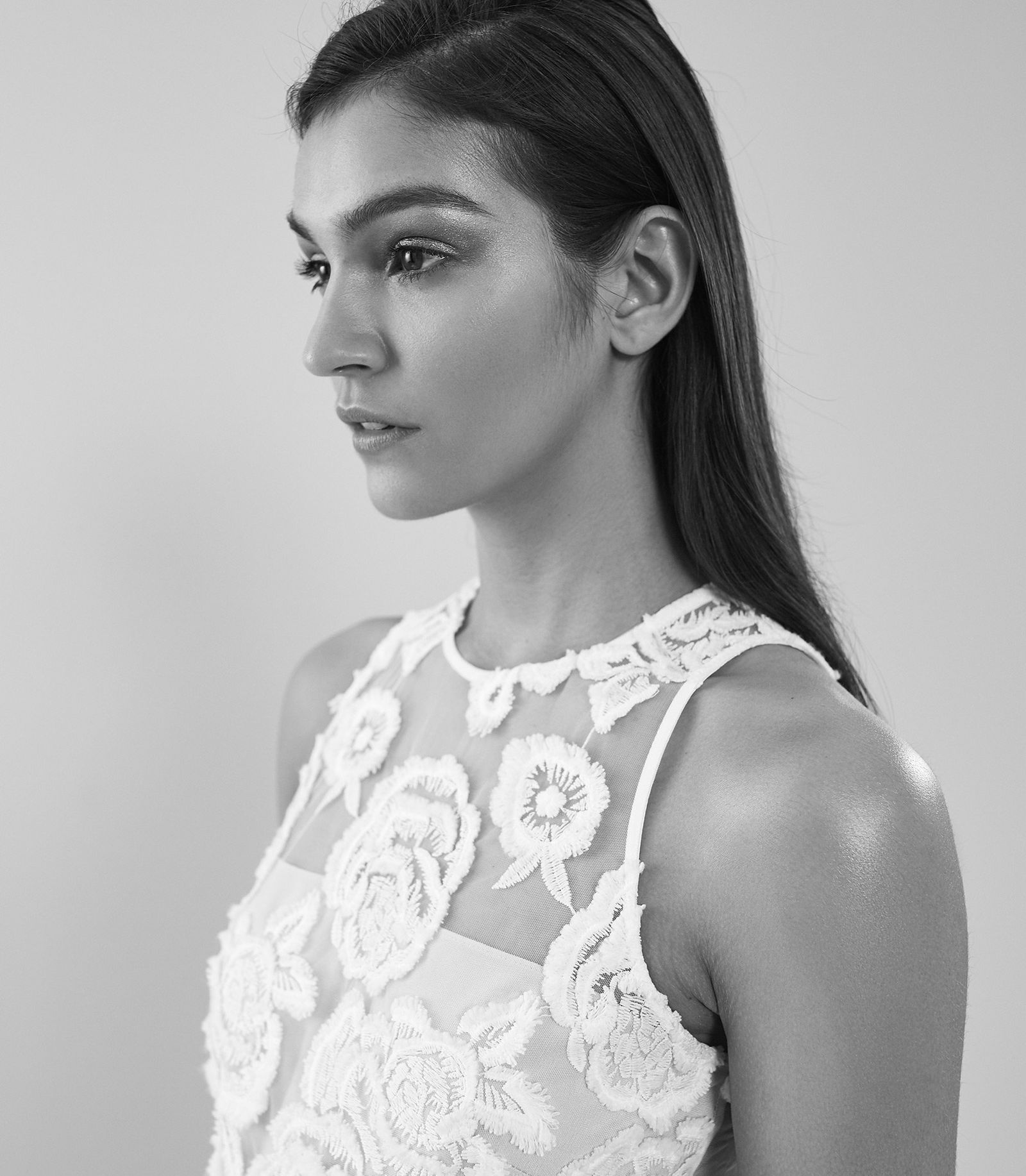 REISS Meghan Floral Lace Dress | endource