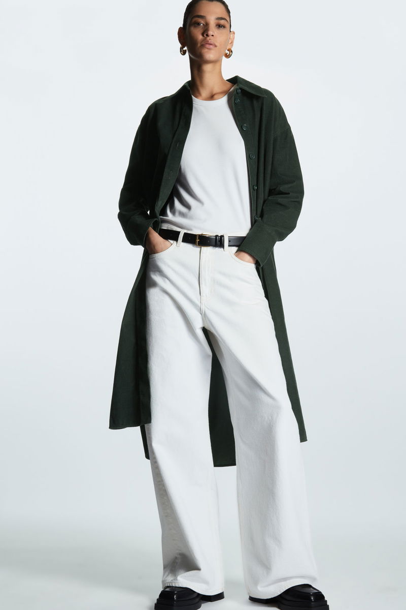 COS Corduroy Midi Shirt Dress | endource