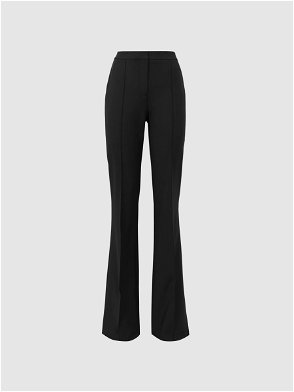  OTHER STORIES Fitted Flared Leather Trousers in Black