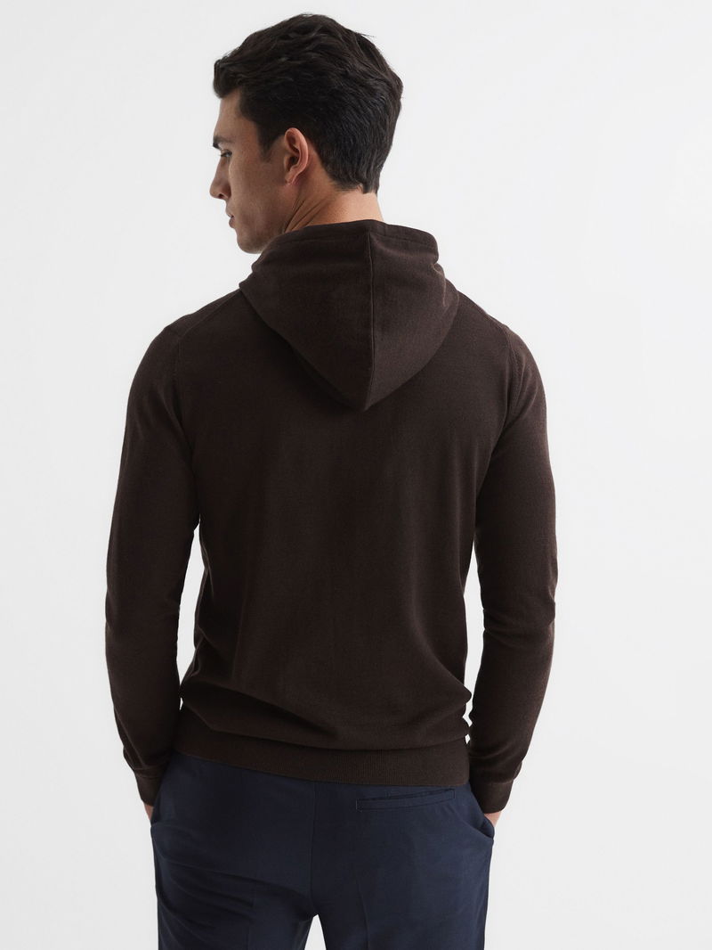 Reiss Holland Merino Wool Drawstring Hoodie