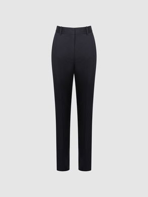 Reiss Black Haisley Tailored Flared Suit Trousers