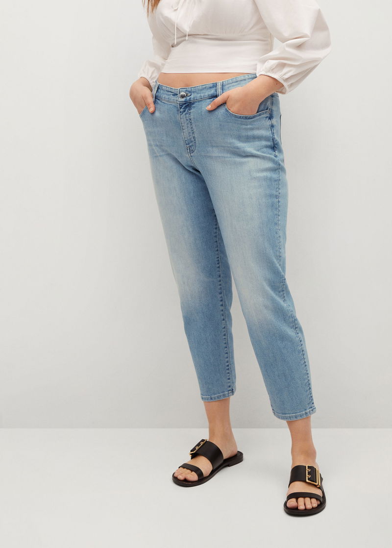 MANGO Relaxed Claudia Jeans in Light Blue