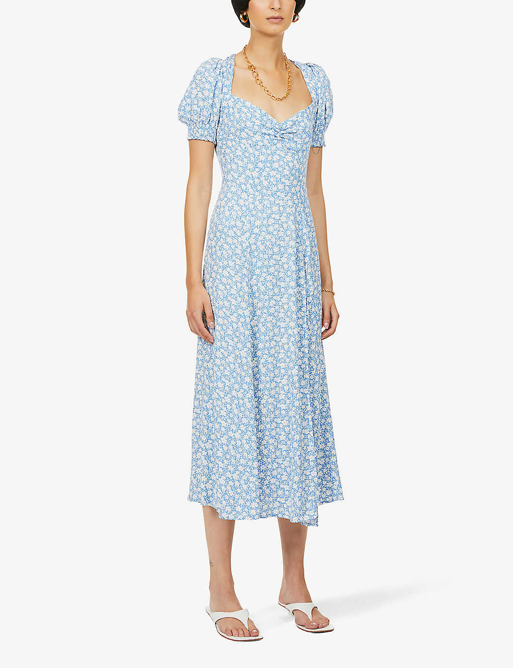 reformation lacey abstract print crepe midi dress Lacey Dress Reformation Frida Dress Lacey Dress By Reformation Rent The Runway
