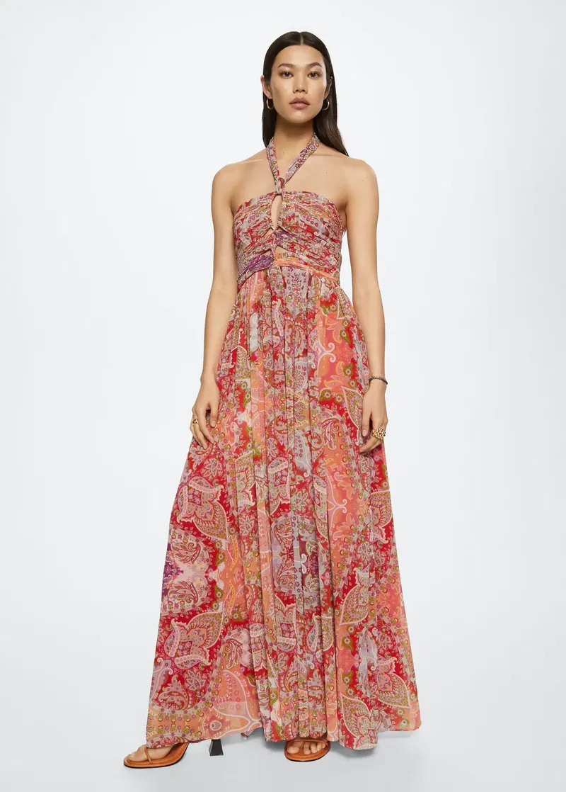 sachin and babi light blue dress F/W 2004 Pleated Paisley Chiffon Dress - Chloé | Authentic & Vintage