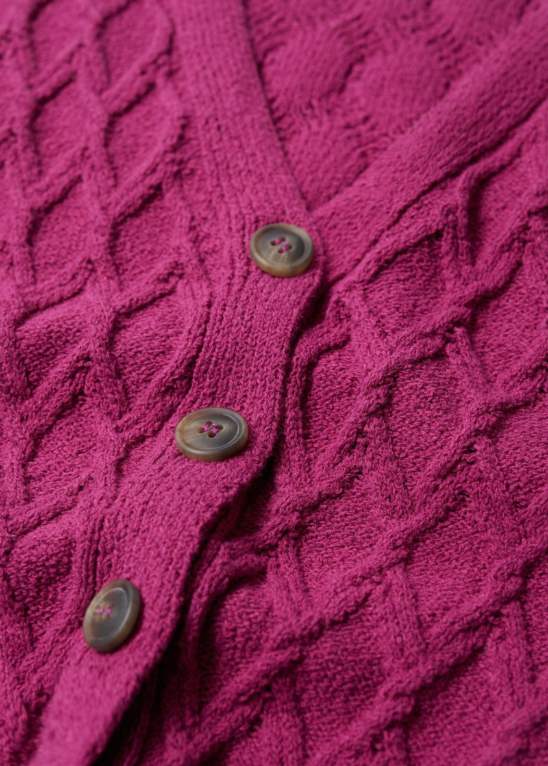 STUDDED BRAIDED KNIT CARDIGAN  Knit cardigan, Cable knit cardigan