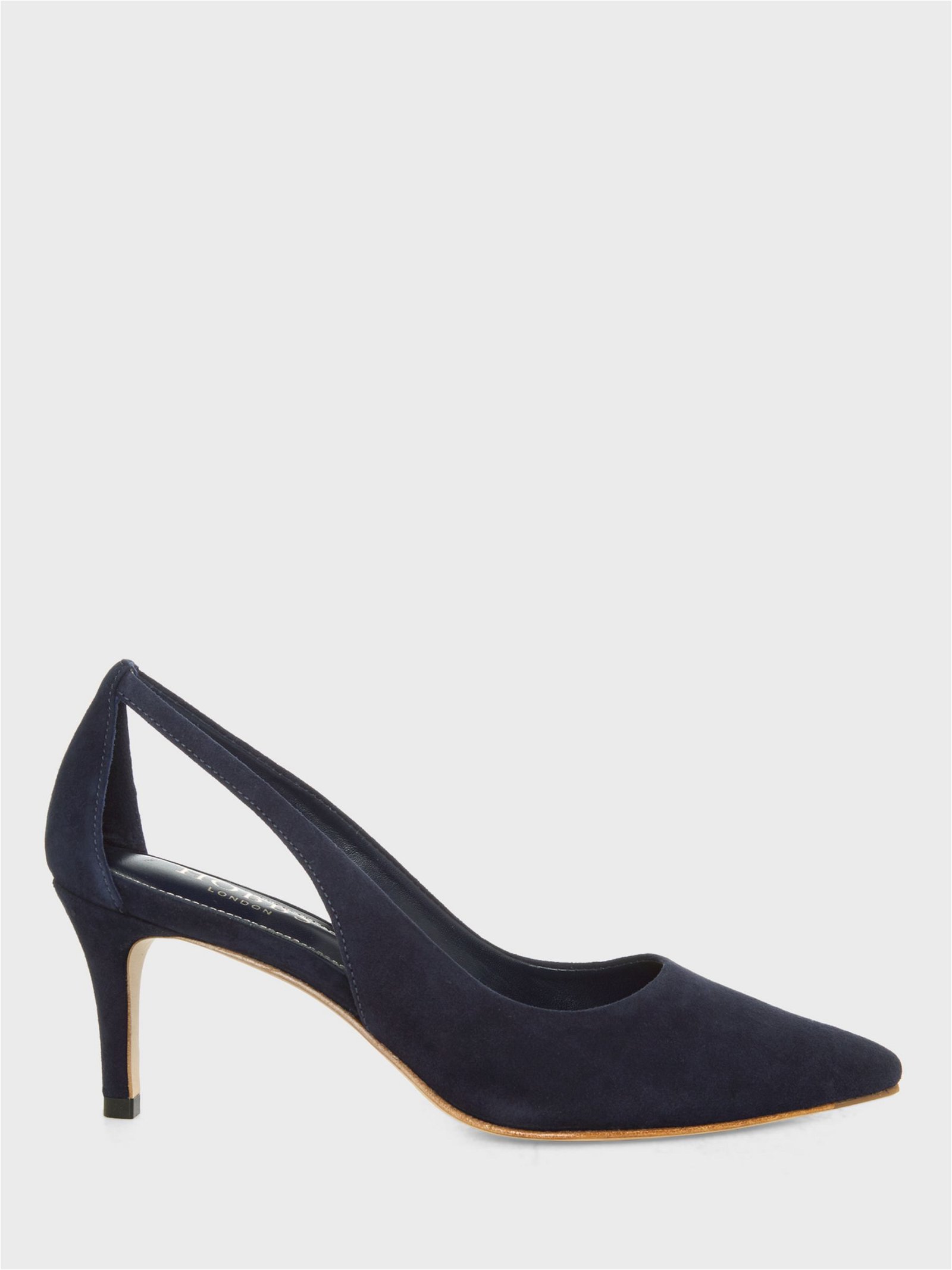 HOBBS Natasha Cut Out Court Shoes in Midnight | Endource