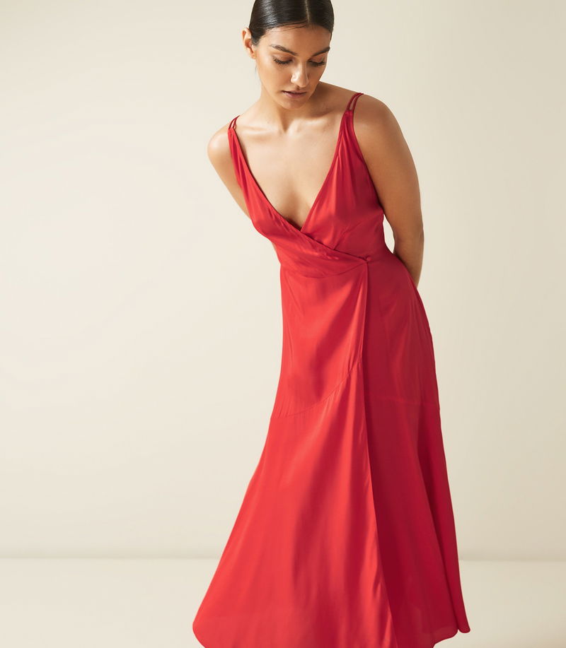 REISS Leonie Wrap Midi Dress | Endource