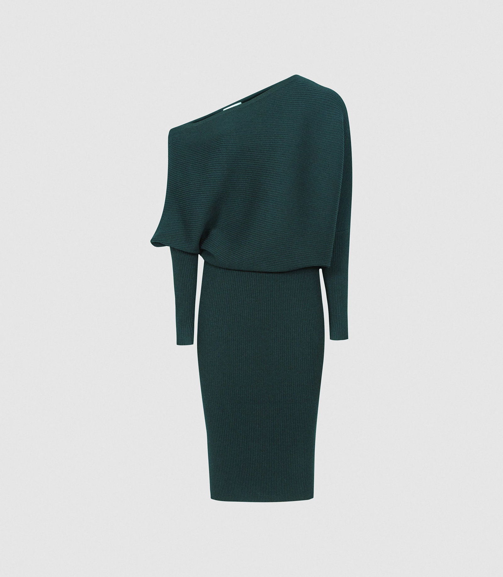 reiss lara bodycon dress REISS Lara Draped Knitted Bodycon Dress