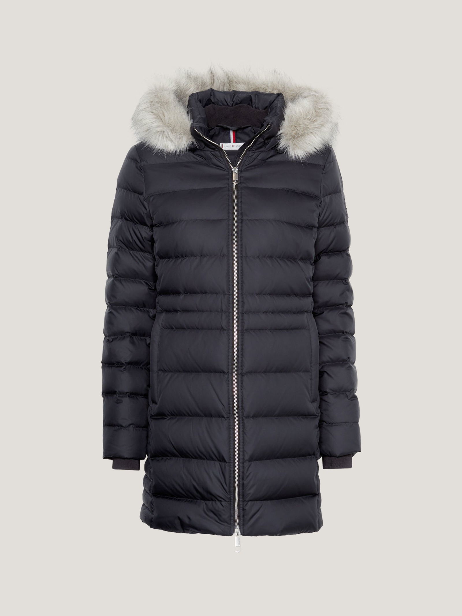Fur Hooded Down Filled Tommy Hilfiger Faux Fur Jacket TOMMY