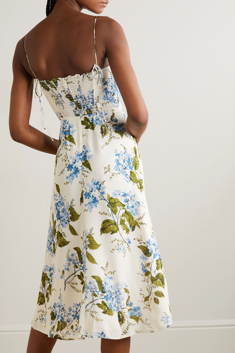 REFORMATION Juliette Floral-Print Georgette Midi Dress | endource REFORMATION Juliette Floral-Print Georgette Midi Dress | endource