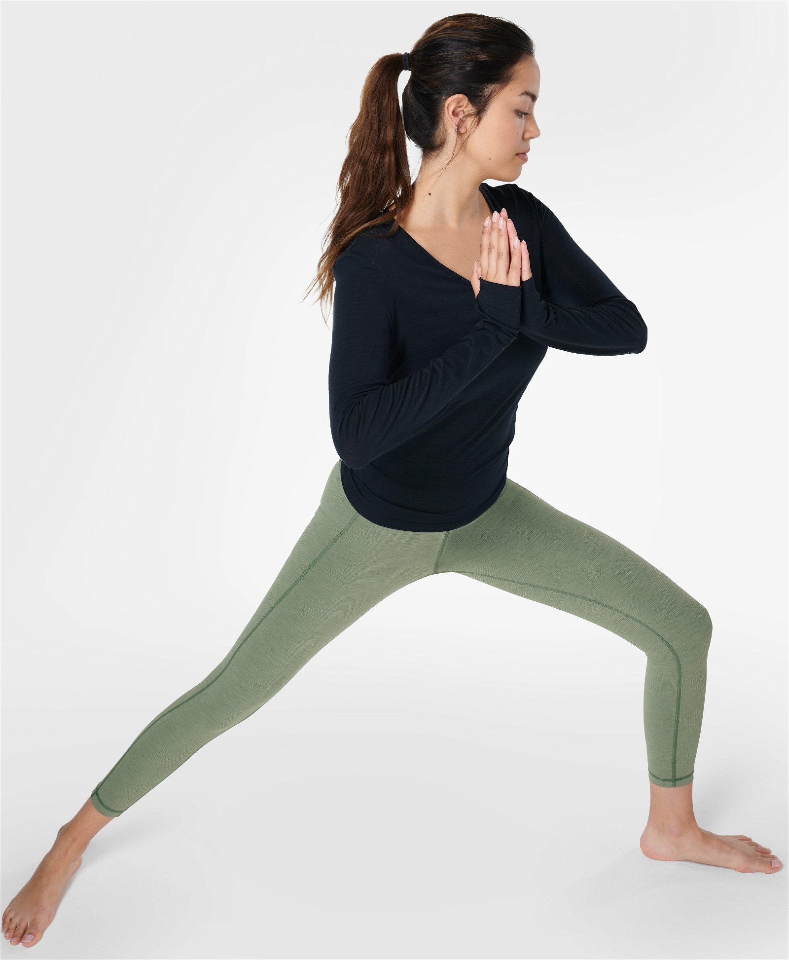  WPYYI Women's Long Sleeve Yoga Tops Back Pilates