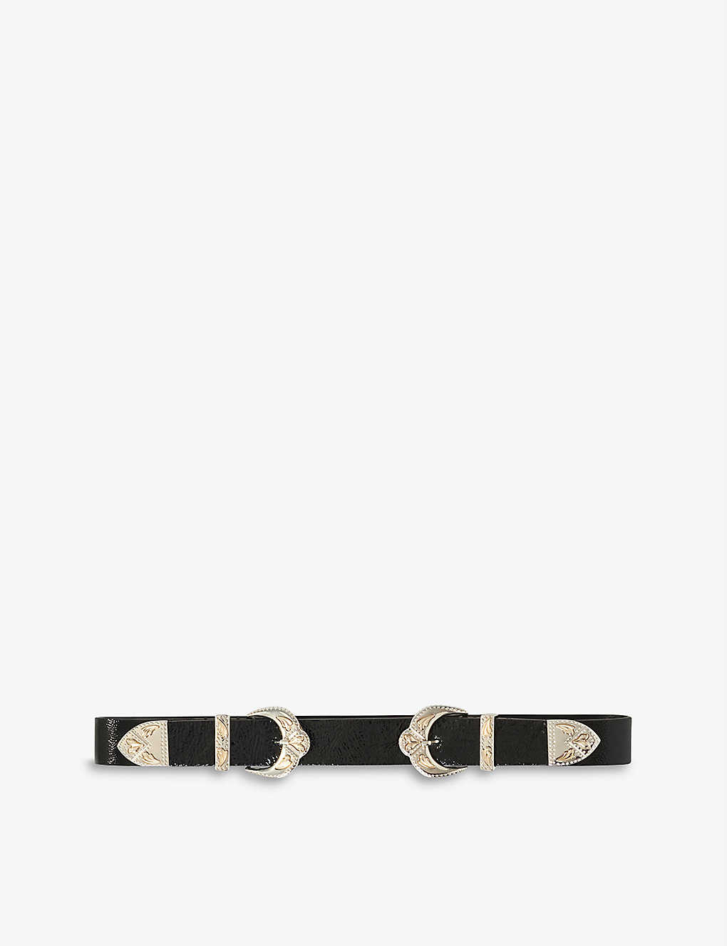 MAJE Western Double Buckle Leather Belt | endource display picture 2