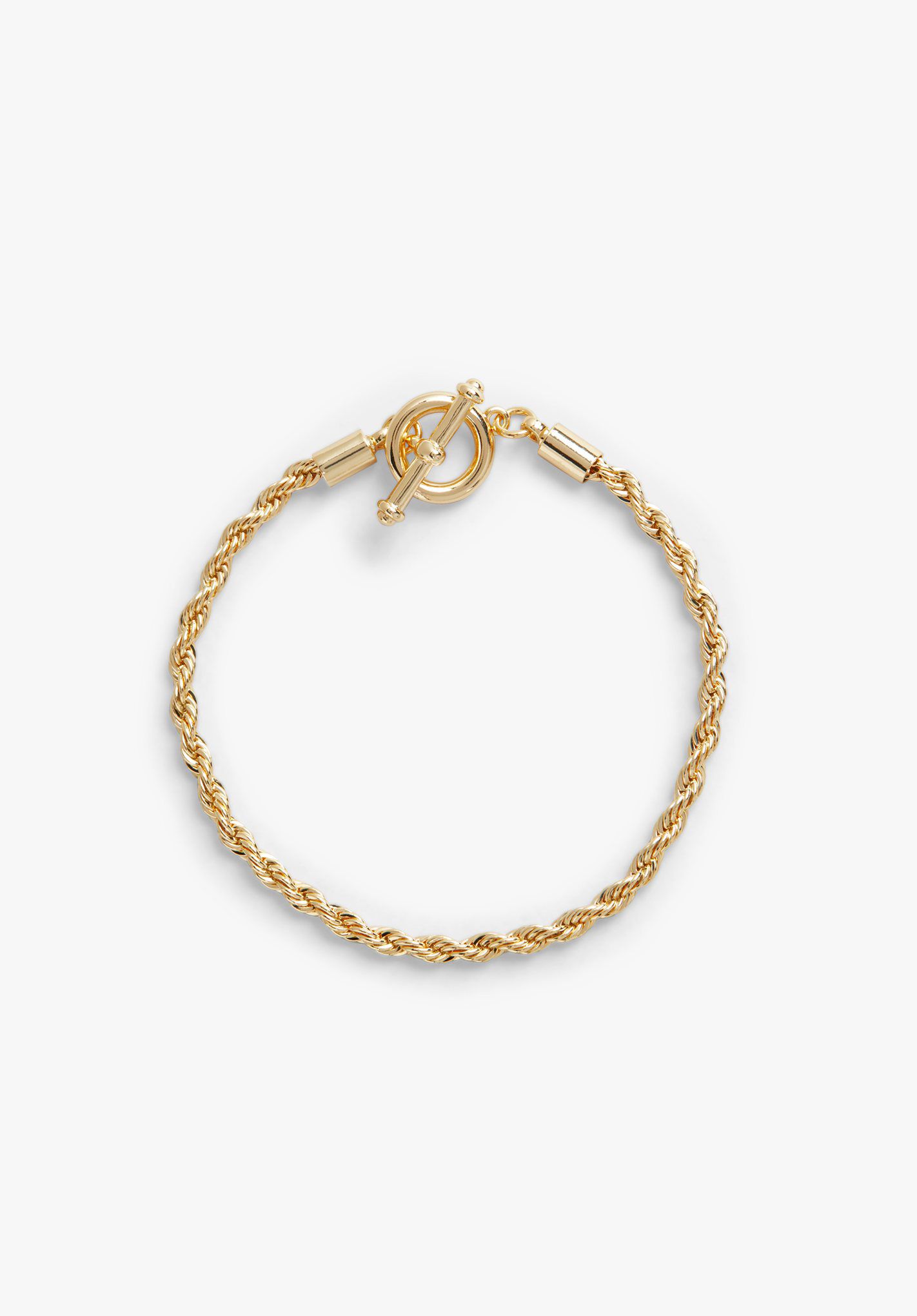 HUSH Aurelia Rope Chain Bracelet in Gold Endource