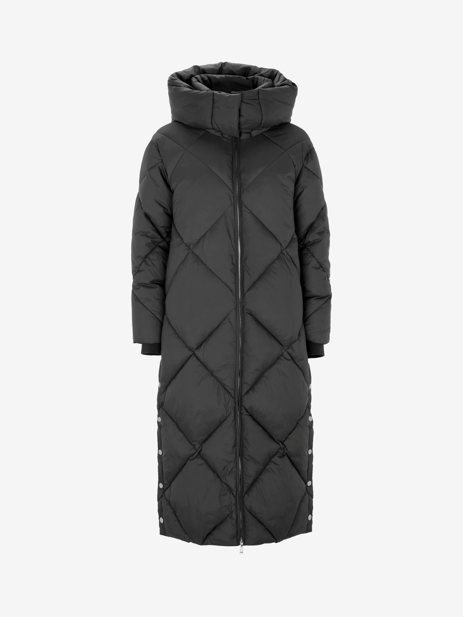 MINT VELVET Padded Longline Parka Coat in Green Khaki Endource