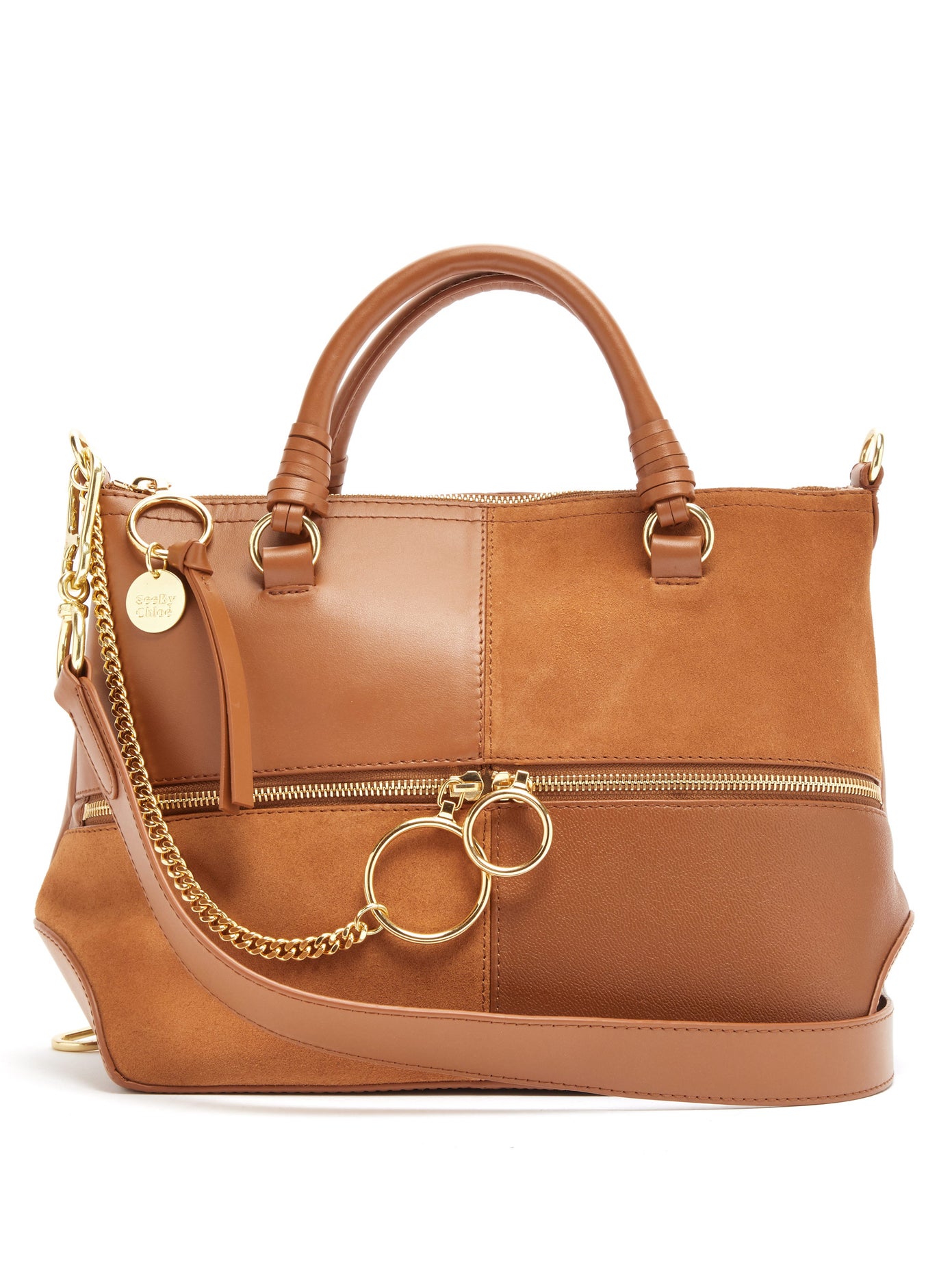 SEE BY CHLOÉ Emy Medium Suede And Leather Bag | endource
