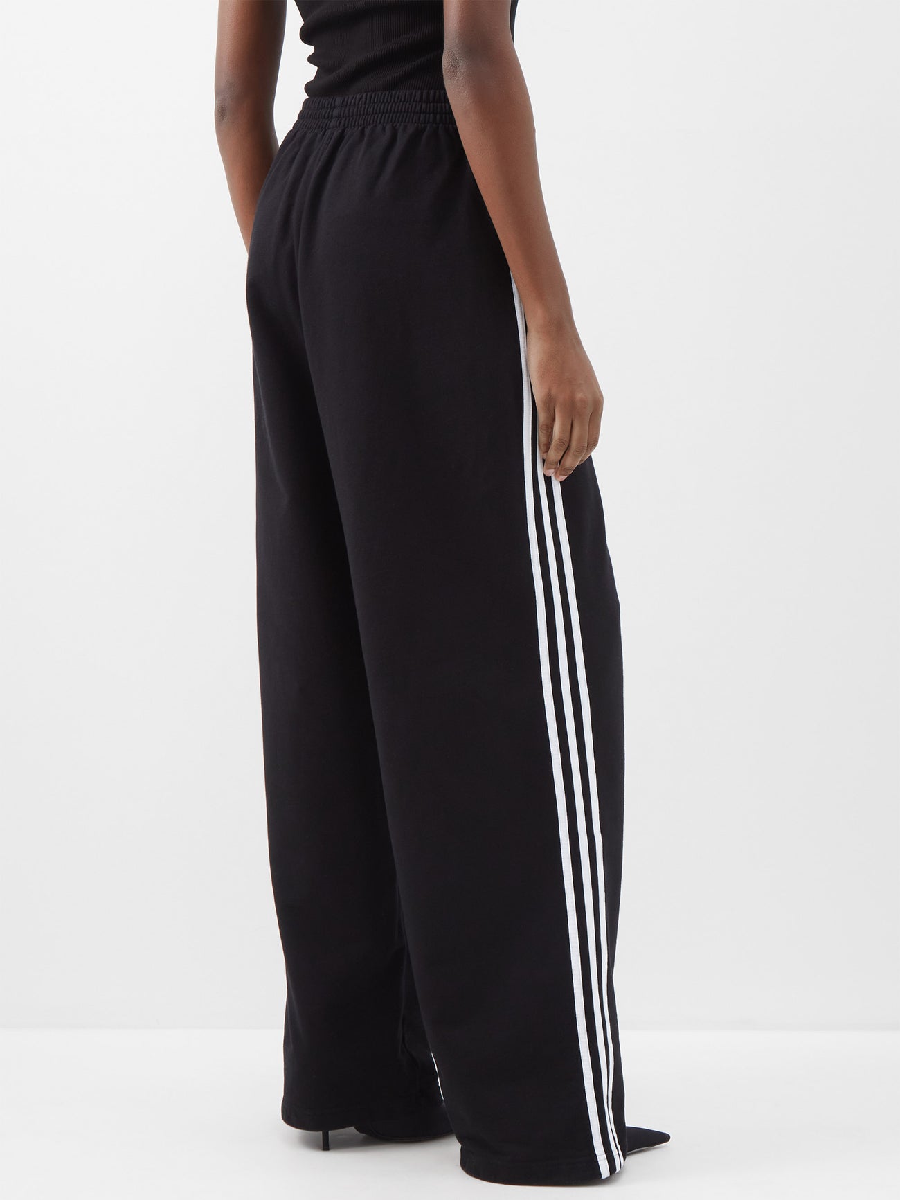 BALENCIAGA Balenciaga x Adidas - Three-Stripe Cotton-Jersey Track 