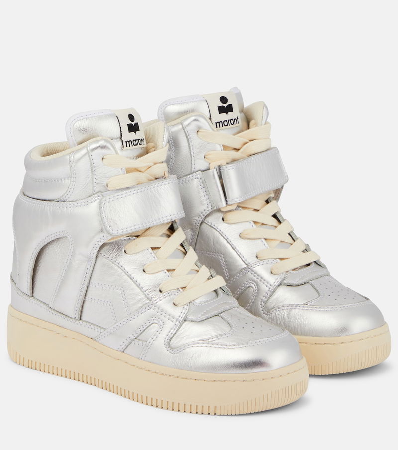 AllSaints Women's Tana Metallic High Top Sneakers