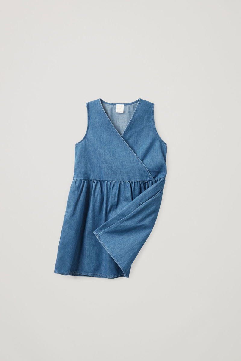 cos v neck denim dress V-Neck Denim Cami Dress Light / L